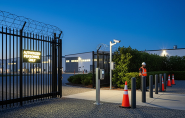 Robotic fencing ensuring industrial safety