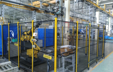 Robotic fencing ensuring industrial safety