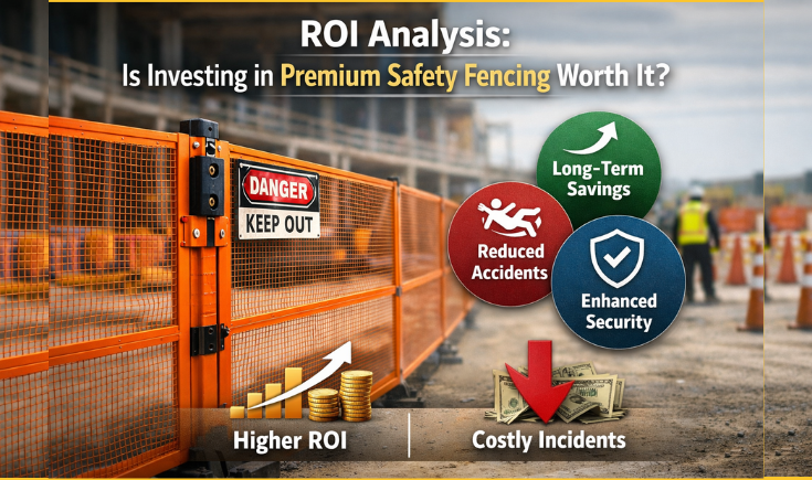 Premium safety fencing ROI analysis showing long term financial savings of machine guarding barriers