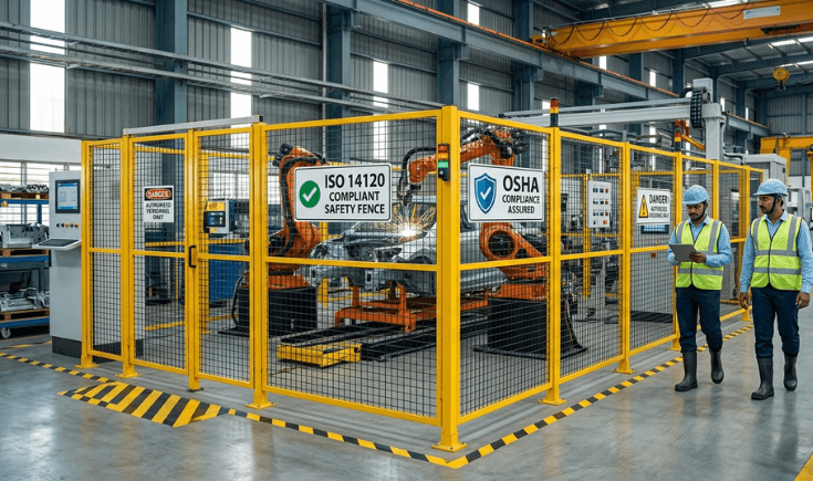 industrial safety fencing for OSHA and ISO compliance India