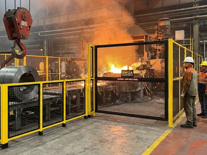 Safety fencing for steel industry