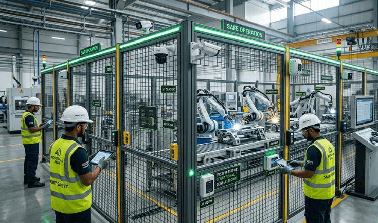 smart safety fencing system with sensors and automation in Indian manufacturing plants
